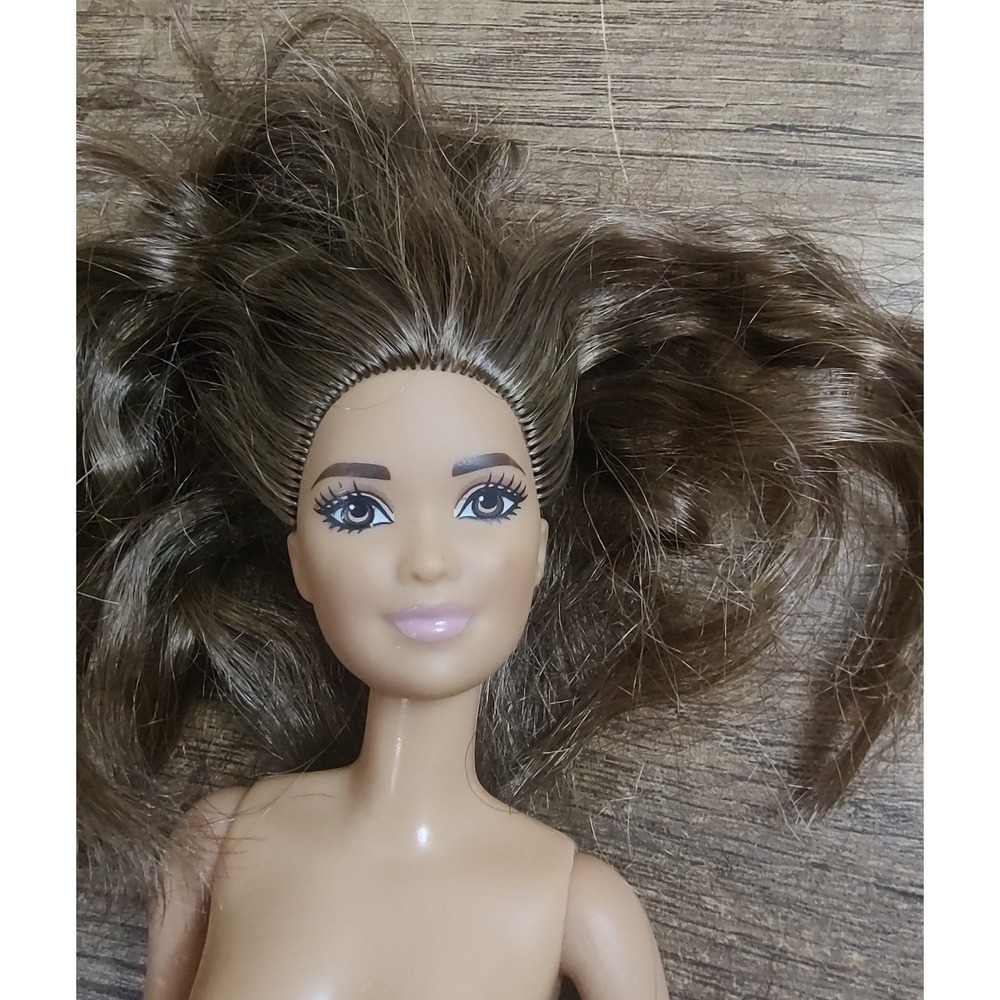 10" Fashion Doll BROWN Hair BROWN Eyes 2015 Nude CHINA Articulated Feet D81